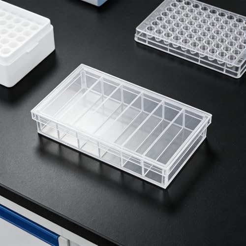 Acrylic Incubation Box with Lid, 6-Compartment Fish Breeder Tray, Laboratory Specimen Observation and Research Small Incubator for Aquarium and Experimental Use