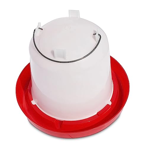 Chicken Waterer and Feeder Set | 1.5 Gallon Poultry Drinker and 11 Pound Feeder Combo | for Chickens, Ducks, Turkeys, Ducklings, Quail, Baby Chicks and More - size: 11 Pound Feeder and 1.5 Gallon Drinker