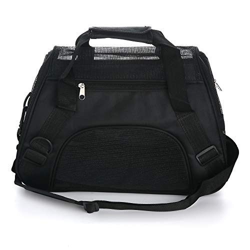 MuchL Pet Carrier Soft-Sided Carriers for Cat Carriers Dog Carrier for Small Medium Cats Dogs Puppies Pet Carrier Airline Approved Cat Dog Pet Travel Carrier (Medium,Black) - color: Medium-Black