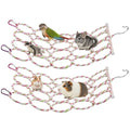 Hypeety Rat Climbing Rope Net Small Pet Hanging Swing for Cage Accessories | Bird hammock, climbing ladder bridge, cage enrichment toys, for rat/guinea pig/sugar glider, with 4 hooks, 20-ring, 2pcs - color: 20-ring