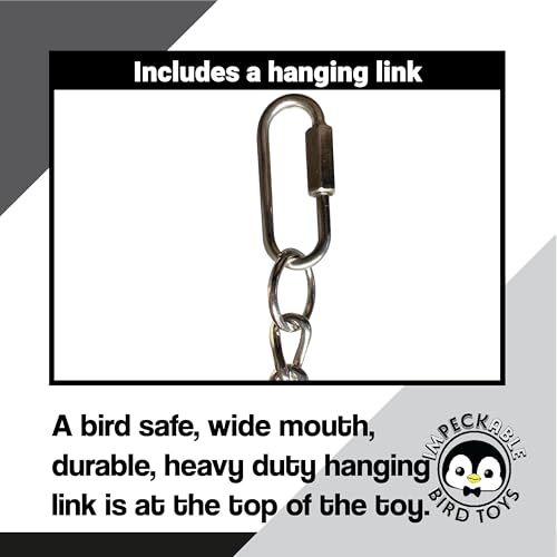 1809 Large Natural Block - Handcrafted Bird Toy For Parrot Macaw African Grey - Unfinished Kiln Dried Wood Pieces With Big Bell - Destructible Chewing Cage Accessories - Big Chewy Blocks - Climbable