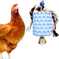 Chicken Toys,Bird Beak Grinding Stone,Chicken Coop Accessories,Chew Treats Toy with Bell for Chicken, Hens, Turkeys,Ducks,Birds,Poultry(Blue) - color: BLUE