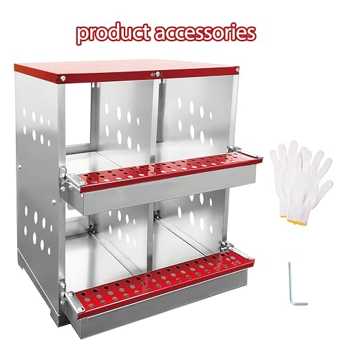 XINYI Chicken Nesting Boxes for Laying Eggs,Metal Coop for 4 Chickens,Roll Away Nesting Boxes,Easy Egg Collection,Brooder Box for Rabbit,Squirrel,Parakeet,Owl,Cockatiel,Robin - size: 4 Compartments