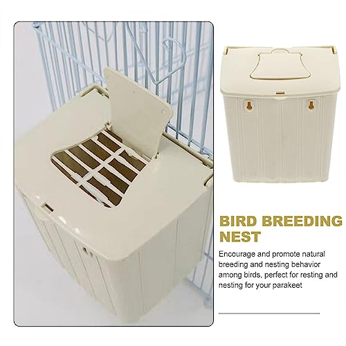 Mipcase 3 Pcs Bird Breeding Box Plastic Bird Nesting Box Hanging Hut for Parrots Finches Cockatiels Garden Yard Porch Home 5.11 X 5.11 X 3.93 in