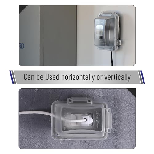 Bates Choice Weatherproof Electrical Outlet Cover, 2 Pack, 1-Gang, Outdoor Outlet Cover, Weatherproof, Outlet Cover Box - color: Clear, size: 2 Pack