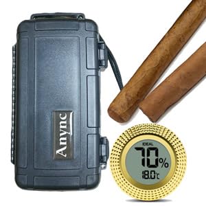 Cigar Digital Hygrometer - High Precision Adjustable Digital LCD-Monitor Hygrometer Thermometer for Cigar Humidor | Box | Cabinet | Jars | Guitar (Digital-with-Analogy) - style: Digital-with-Analogy