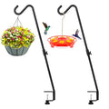 2 Pack 29 Inch Adjustable Deck Hook,Solid Steel Deck Hangers for Bird Feeders,Lanterns, Flower Basket and Suet Baskets with Clamp,Black - size: 29 Inch
