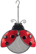 Sunset Vista Designs for The Birds Stained Glass Wire Mesh Birdfeeder, Animal Shaped, Ladybug - color: Ladybug