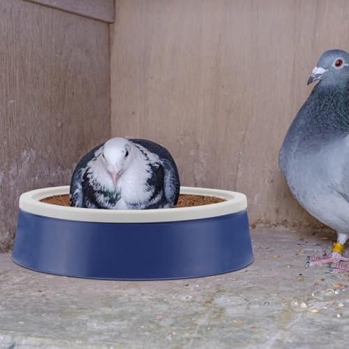 POPETPOP Pigeon Nesting Bowl and Pad Set 4 Bird Mats with 2 Pans Coconut Cushion Bird Egg Nest Accessory for Pigeon Breeding Cage Nesting | Breathable Durable Dove Nesting Box for Small Birds Doves Quails Pigeon Breeding and Hatching - 9.44 X 4.72 Inches