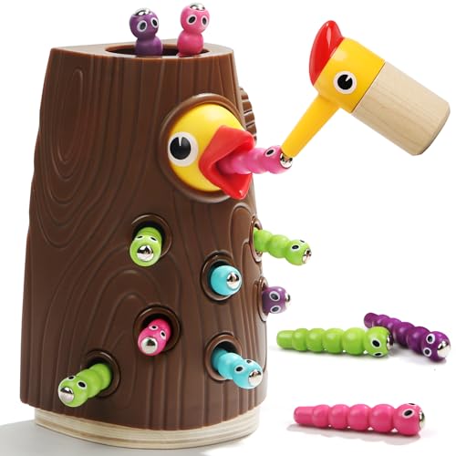 TOP BRIGHT Montessori Toys for 2 Year Old, Magnetic Bird Feeding Game | Learning Toys for Toddlers 2-4 Years, Fine Motor Skills Toy for 3 Years Old Girls and Boys, Gifts for 2 Year Old Girls Boys