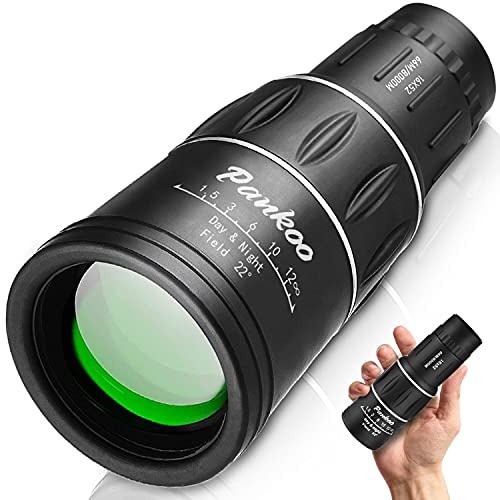 Monocular Telescope High Power 16X52, 2026 Power Prism Compact Monoculars for Adults Kids, Birthday Gifts for Men, Waterproof Fogproof Shockproof with Hand Strap, Bird Watching Hunting Camping Hiking - color: Black