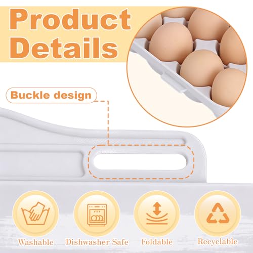 PhantomSky Large Capacity Outdoor Egg Holder, Plastic, Gray, 12 Eggs - color: #1-019 12 Eggs Gray