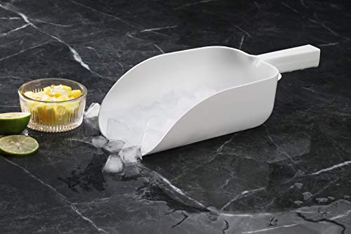 New Star Foodservice Commercial Grade Polycarbonate Plastic Utility Ice Scoop, White, 64 oz - color: White, size: 64 oz.