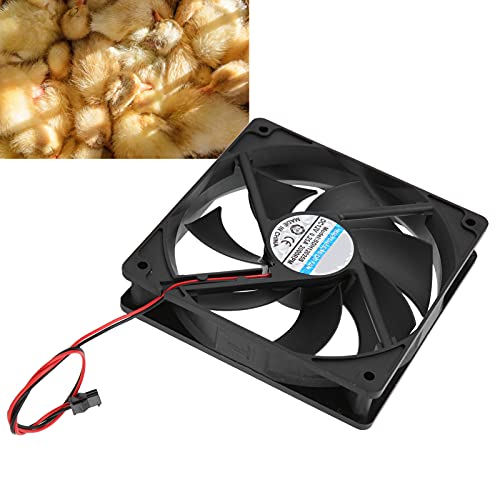 12V Incubator Cooling Fan 120mm Dual Ball Bearing Exhaust Fan, IP67 High Airflow Quiet Ventilation Fan for Hatcheries, Poultry Farms, Greenhouse, RV Fridge, Electronics Cabinet - color: lower fans