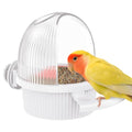 Pawfly No Mess Bird Feeder, Bird Cage Feeder, Bird Bowls for Cage, Bird Feeder for Cage, Bird Water Dispenser, Parakeet Feeder Waterer for Parrot, Cockatiel, Budgie & Lovebird,White - color: White