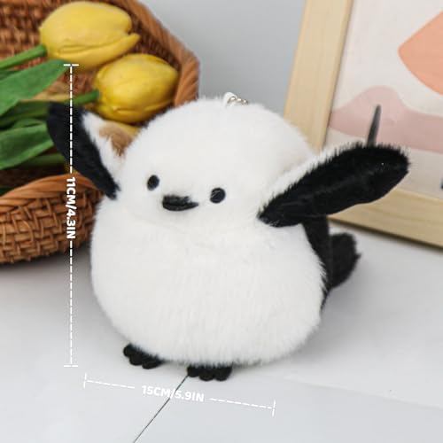 Bird Stuffed Animal Realistic Cute Tit Bird Plush Backpack Pendant Simulation 4.3" Toy Plush Suitable Christmas Birthday Valentine's Day Gift for Kids - color: Tit