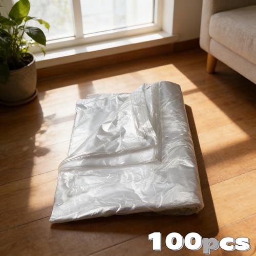 Disposable Bird Cage Liner Bags 100-Pack - 23"x19" Oversized Plastic Tray Covers | Loose Wrap Design for Easy Install | Fits Most Small to Large Cages | Leakproof & Tear-Resistant