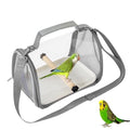 Portable Bird Travel Bag Transparent Pet Cage Easy to Clean Detachable Tray Suitable for Small Pets (Gray) - color: Gray