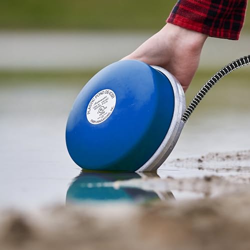 Farm Innovators Ice Chaser 1250 Watt Cast Aluminum Floating Tank Deicer with Self Regulating Thermostat and Heavy Duty Anti Chew Cord Protector | Thermostatically controlled heater operates only when necessary, cast aluminum construction, plastic-safe - c