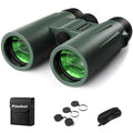 Professional 12x42 HD Binoculars - High Powered Large View with | Clear Low Light Vision - Adults Binoculars for Bird Watching, Hunting, Hiking, Travel, Cruise, Green, AT66V3