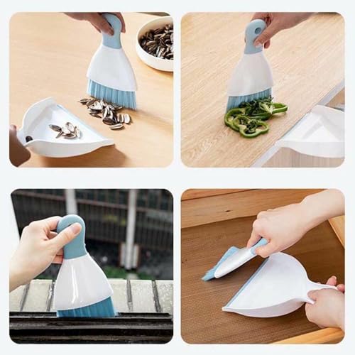 Dustpan and Brush Set (Light Blue, 2set) - color: Light Blue, size: 2set