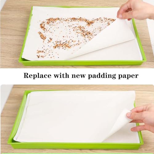 100 Sheets Bird Cage Liner Papers, Disposable Bird Cage Paper Liners, Cuttable Pet Animal Cages Cushion, Precut Absorbent Bird Paper for Bird Parrot Small Animal, 7.9'' X 10.6'' - size: 7.9'' X 10.6''