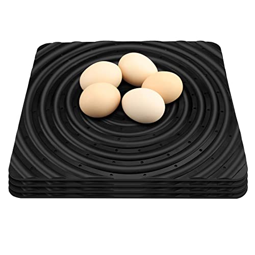 4 Pack Washable Nesting Pads Chicken Nesting Boxes Chicken Bedding for Chicken Coop, 13 x 12 inch - color: 4pack-black