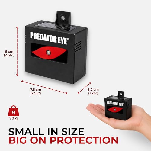 ASPECTEK Predator Eye Solar Animal Deterrent - 2 Pack, Flashing Red Light Repeller to Help Scare Coyotes, Deer, Raccoons, Skunks and Foxes, Outdoor Pest Control for Garden, Yard, Farm and Coop - style: Predator Eye