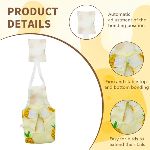 Bird Diaper, 5pcs Bird Diapers with Waterproof Inner Cute Style Pigeon Pants Chicken Diapers for Indoor Chickens Duck Parakeet Cockatiel Mini Macaw Budgie Canary Monk Parakeet Lory (M)