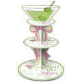 3 Tier Martini Party Decorations A Tini Bit Older Birthday Cupcake Stand Martini Cocktail Cupcake Tower Dessert Holder Table Display for Tini Bar Bachelorette Party Decor Supplies - style: Martini