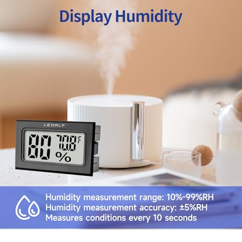 Humidity Meter Hygrometer Room Thermometer Indoor Digital Temperature and Humidity Monitor Mini Hygrometer Thermometer for House Office Home Garden and Cellar, 6 Pack - style: Style B-Black-6pcs
