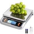 Atogou 88lb Food Scale, Commercial Kitchen Scale Plug-in Usable | Full View LCD Display, Stainless Steel, for Baking, Bread, Cooking, Meat, Vegetables, Farm, Industry LC200 Silver - size: Silver 88 lb (40 kg)