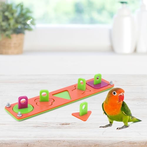 Hypeety Bird Intelligence Training Toy Puzzle Building Blocks for Parrot Budgies Parakeet Cockatiel Conure Cage Toy - color: Puzzle Toy B