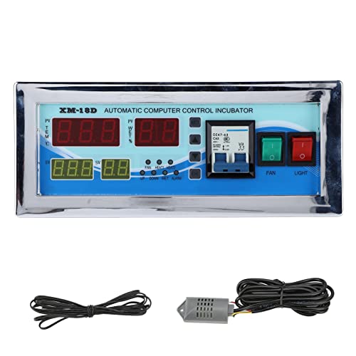 110V Egg Incubator Controller XM18D Digital Temperature Humidity Controller | Temperature Humidity Control Thermostat for Homebrew Incubator Greenhouse