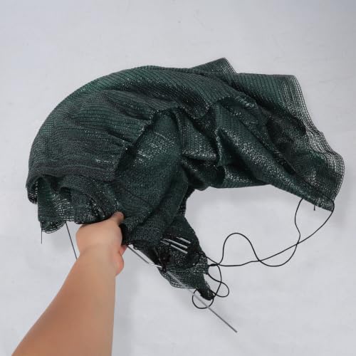Yardwe Foldable Chicken Coop Tunnel Run with Green Sunshade Mesh Cover, Plastic Strong Frame, Easy Storage, Portable Backyard Garden Extension for Poultry Protection