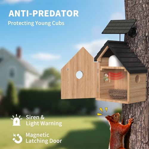 Birdhouses for Outside with Camera Solar Powered Perfect Birdwatching Gift | Smart Bird Feeder for Outdoors, 2K HD Live Video, Nesting Box with Motion Detection, Weatherproof, Bird Lover Gifts