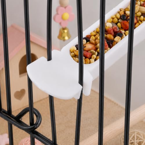 9 Pack Small Bird Feeder, Bird Plastic Food Cup, Convenient Hanging Food Feeder Box, Birds Water Cage Accessories for Parrots Pigeons Parakeet Small Size Birds