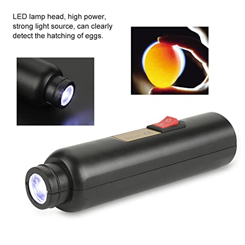 Luqeeg LED Light Egg Candler Tester, Rechargeable Egg Candler Tester for Monitoring Eggs Development, Bright Cool Light Incubator for Chickens Ducks Birds Eggs