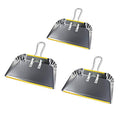 3-Pack 17" Heavy Duty Metal Dust Pans | Wide Dustpans for Household, Easy to Assemble - size: 3 Count (Pack of 1)