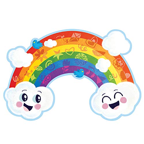 Peaceable Kingdom Jumbo Rainbow Floor Puzzle 35 Pieces | A 35-piece floor puzzle that builds focus and patience. Ages 3+. - style: Rainbow