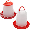 Chick Feeder Waterer Kit, Hanging 1.5kg Feeder and 1.5L Waterer | for Baby Chicks Brooder Coop Accessories, Suitable for Duck Quail Pigeon Poultry Farm, Easy to Assemble and Clean