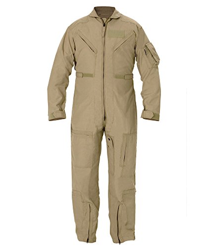 Propper Unisex CWU 27/P Nomex Flight Suit | Flame-Resistant Coverall, Used by Army, Navy, Air Force, and USMC - color: Af Tan, size: 44 Regular