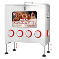 Large Chicken Feeder No Waste, 110lbs Capacity 10 Port,Metal Chicken Feeder | Rainproof Locking Lid, Adjustable Legs, Galvanized Steel, Fits Chickens Ducks Turkeys, Easy to Clean