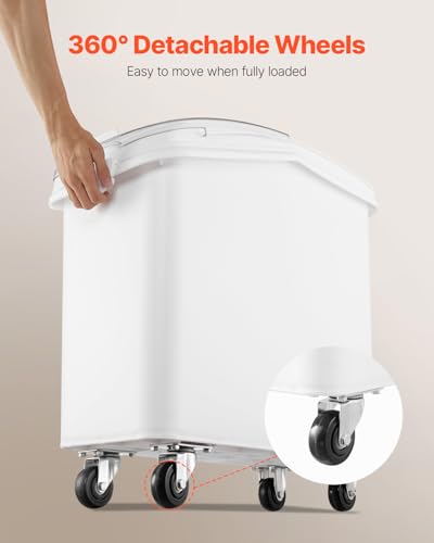 VEVOR 21 Gallon Ingredient Bin with Scoop 400 Cup Ingredient Bin with Sliding Lid Commercial Food Storage for Kitchen - size: 21 Gallon