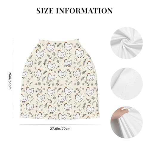Chicken Hen Egg Baby Stuff Car Seat Cover for Baby,Mom Nursing Breastfeeding Covers,Multi-Use Car Seat Canopy Carrier Cover,Stroller Cover Newborn Shower Gift for Boys Girls - color: chicken