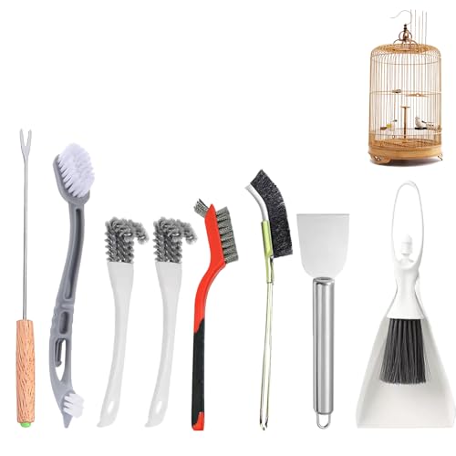 Bird Cage Cleaning Brush Tool Set, Bird Cage Cleaner, Suitable for Bird Cages, Rabbit Cages, Hamster Cages, Parrot Cages, and Other Small Pet Cage Accessories