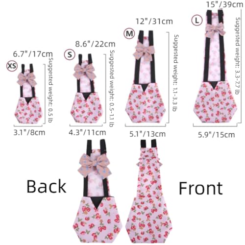 MANON ROSA Chicken Diapers Bantam Hens - Reusable 6-Piece Set with Bow Ties Poultry Nappies Washable Waterproof for Geese Pet Ducks Silkie (6D L) - size: Large