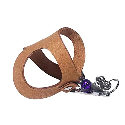 3 Pack Sugar Glider Harness and Leash Set - Adjustable Traction Rope Strap Anti-Biting Chain Rope, Small Animal Training Walking Vest Leash for Sugar Glider Squirrel Hamster Rat Birds Reptile (Brown) - color: Brown