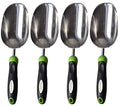 Garden Guru Super Strong Garden Scoop Trowel Shovel Transplanter - Stainless Steel - Rust Resistant - Ergonomic Grip - Perfect Hand Shovel for Gardening Transplanting and Digging (4 Pack) - size: 4 Pack, style: Stainless Steel