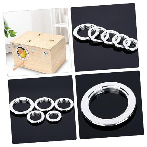 BESPORTBLE Bird House Predator Guards - 10Pcs Stainless Steel Birdhouse Hole Guards - Protects The Entry Hole, 2.5inch Inner Diameter